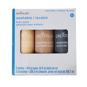 🎀 Creatology Washable Kid's Paint Skin Tones 3 Bottles 8fl oz each NEW